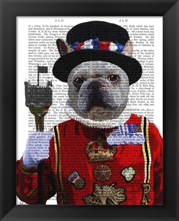 Framed Bulldog Beefeater Print