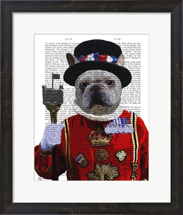 Framed Bulldog Beefeater Print