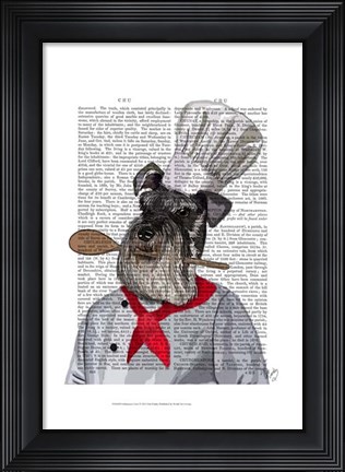 Framed Schnauzer Chef Print