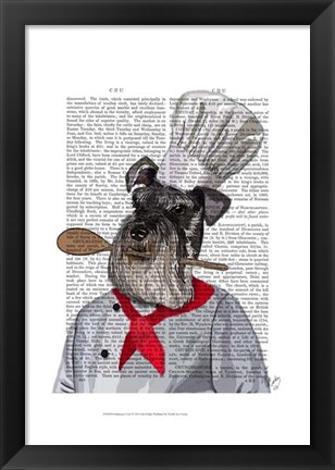 Framed Schnauzer Chef Print