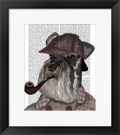 Framed Schnauzer Sherlock Print