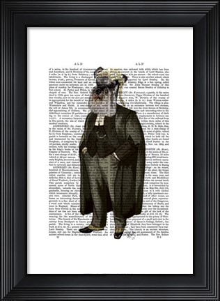 Framed Schnauzer Lawyer Print