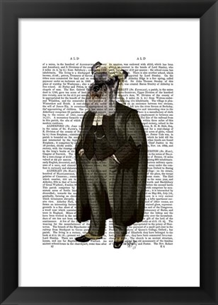 Framed Schnauzer Lawyer Print