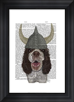 Framed Springer Spaniel Viking Print