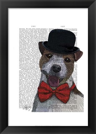 Framed Jack Russell Union Jack Print