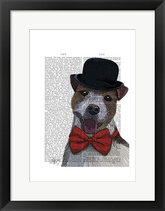 Framed Jack Russell Union Jack Print