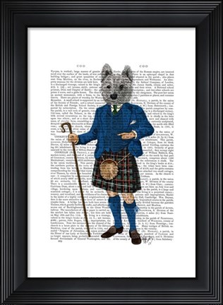 Framed West Highland Terrier in Kilt Print