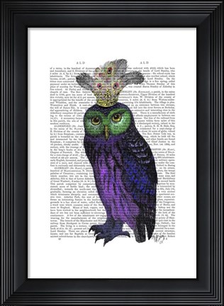 Framed Purple Owl Print