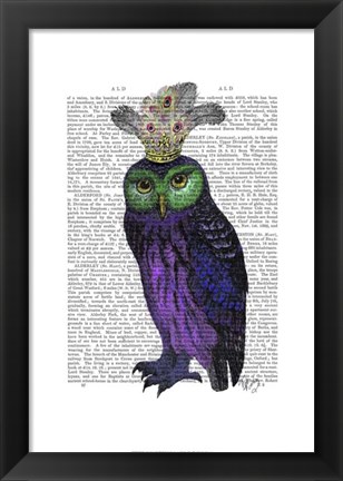 Framed Purple Owl Print