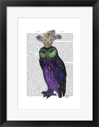 Framed Purple Owl Print