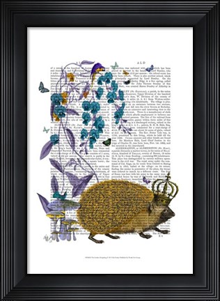 Framed Golden Hedgehog Print