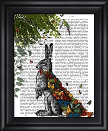 Framed Hare with Butterfly Cloak Print