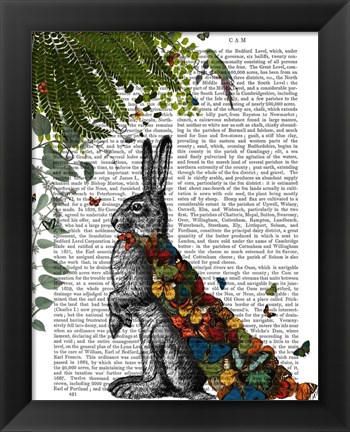 Framed Hare with Butterfly Cloak Print