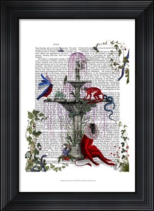 Framed Scarlet Monkey Print