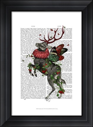 Framed Strawberry Deer Print