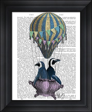 Framed Flying Penguins Print