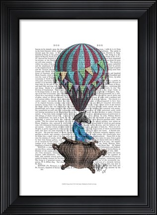 Framed Flying Zebra Print
