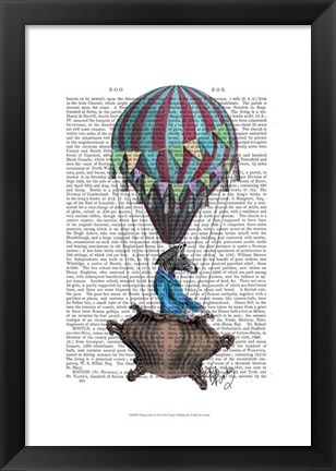 Framed Flying Zebra Print