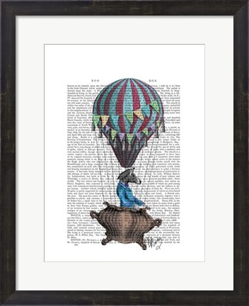 Framed Flying Zebra Print
