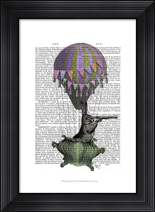 Framed Navigating Rabbit Print