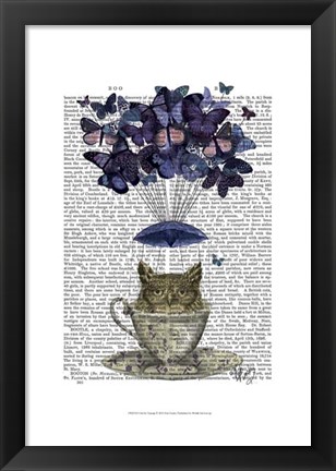 Framed Owl In Teacup Print