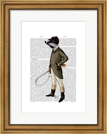 Framed Badger The Rider Full I Print