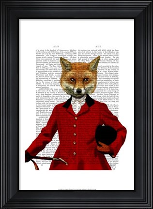 Framed Fox Hunter 2 Portrait Print