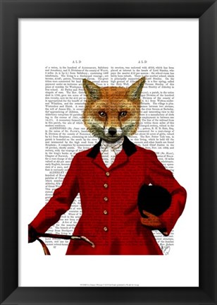 Framed Fox Hunter 2 Portrait Print