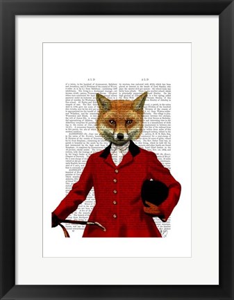 Framed Fox Hunter 2 Portrait Print