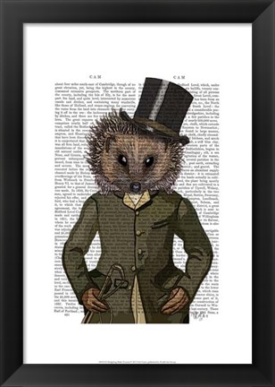 Framed Hedgehog Rider Portrait Print