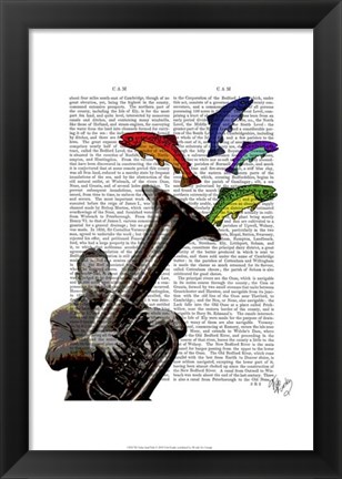 Framed Tuba And Fish Print