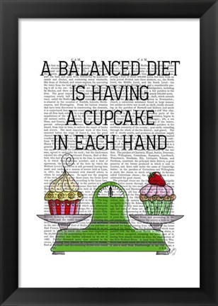 Framed Balanced Diet Illustration Print