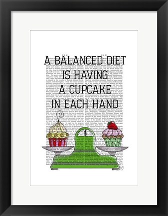 Framed Balanced Diet Illustration Print