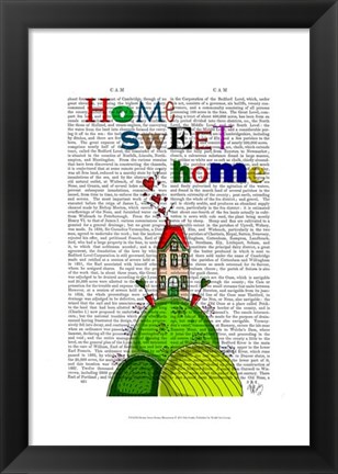 Framed Home Sweet Home Illustration Print