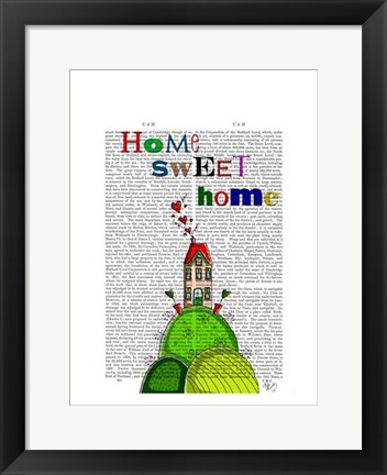 Framed Home Sweet Home Illustration Print