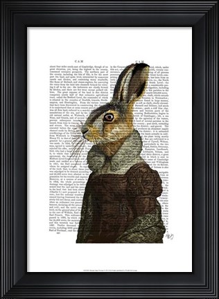Framed Madam Hare Portrait Print