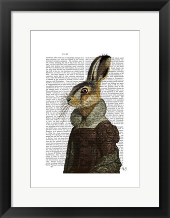 Framed Madam Hare Portrait Print