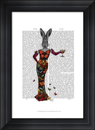 Framed Rabbit Butterfly Dress Print