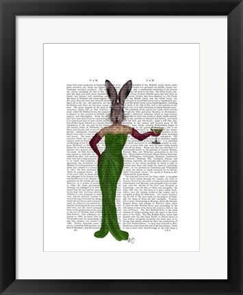 Framed Rabbit Green Dress Print