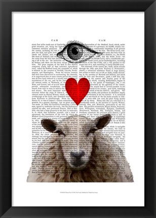 Framed I Heart Ewe Print