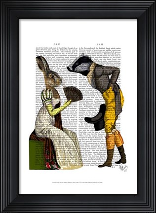 Framed Look Of Love Regency Badger &amp; Hare Couple Print