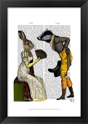 Framed Look Of Love Regency Badger &amp; Hare Couple Print