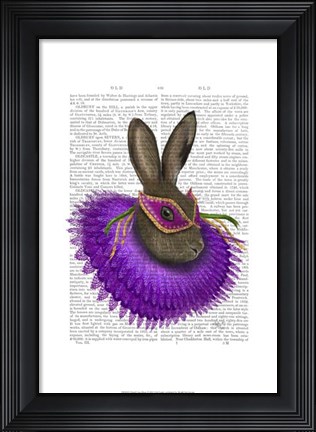 Framed Mardi Gras Hare Print