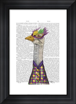 Framed Mardi Gras Goose Harlequin Jacket Print