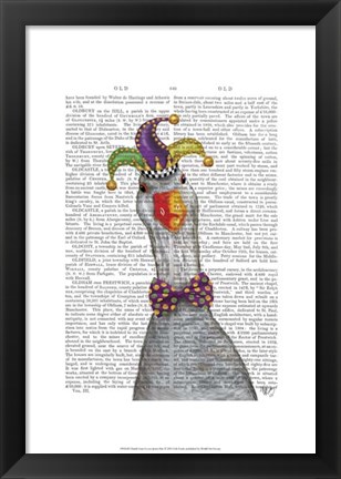 Framed Mardi Gras Goose Jester Hat Print