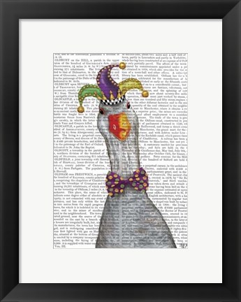 Framed Mardi Gras Goose Jester Hat Print