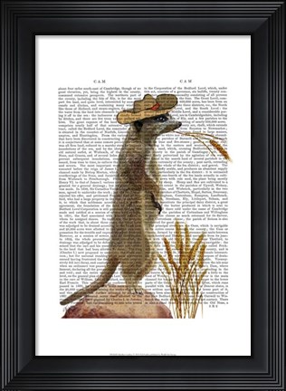 Framed Meerkat Cowboy Print