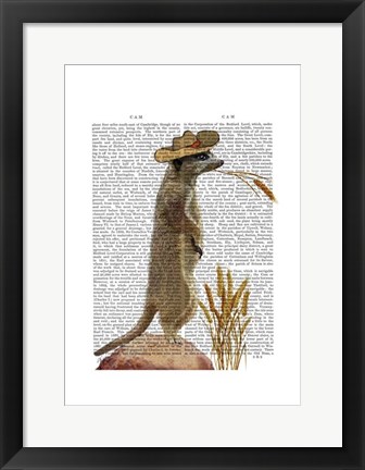 Framed Meerkat Cowboy Print