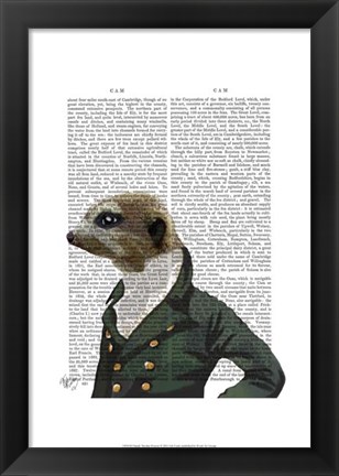 Framed Dandy Meerkat Portrait Print