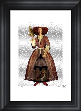 Framed Owl Lady Print